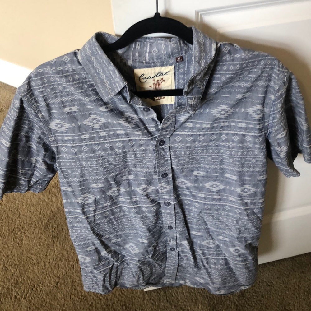 Tribal Print Collared Shirt
